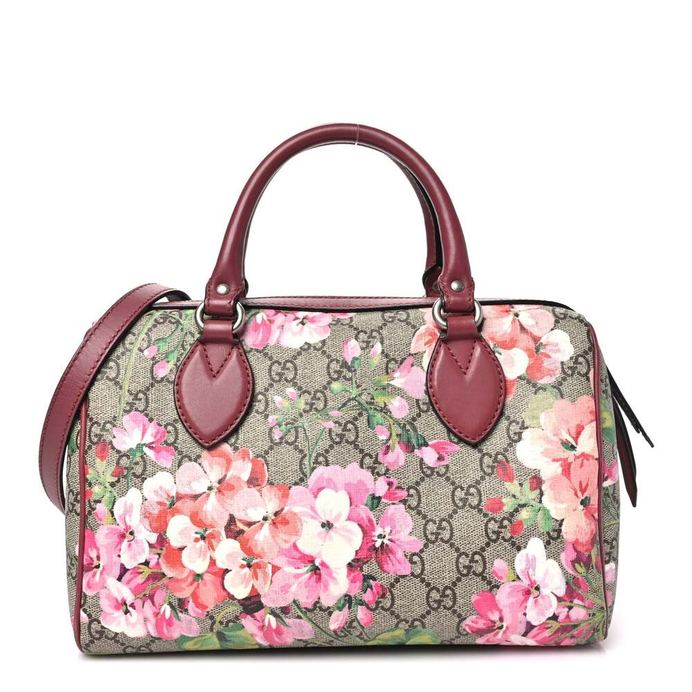 Gucci Gg Supreme Blooms Small Boston #343866G13B